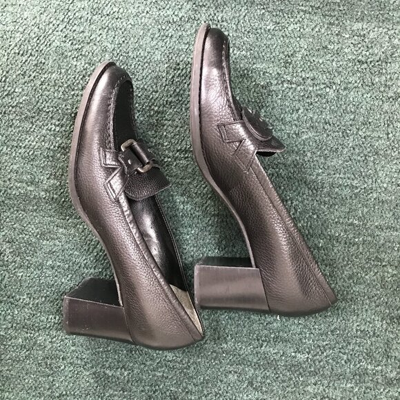 Franco Sarto Black Leather Slip-on Loafer - Size 8.5M - Picture 2 of 7